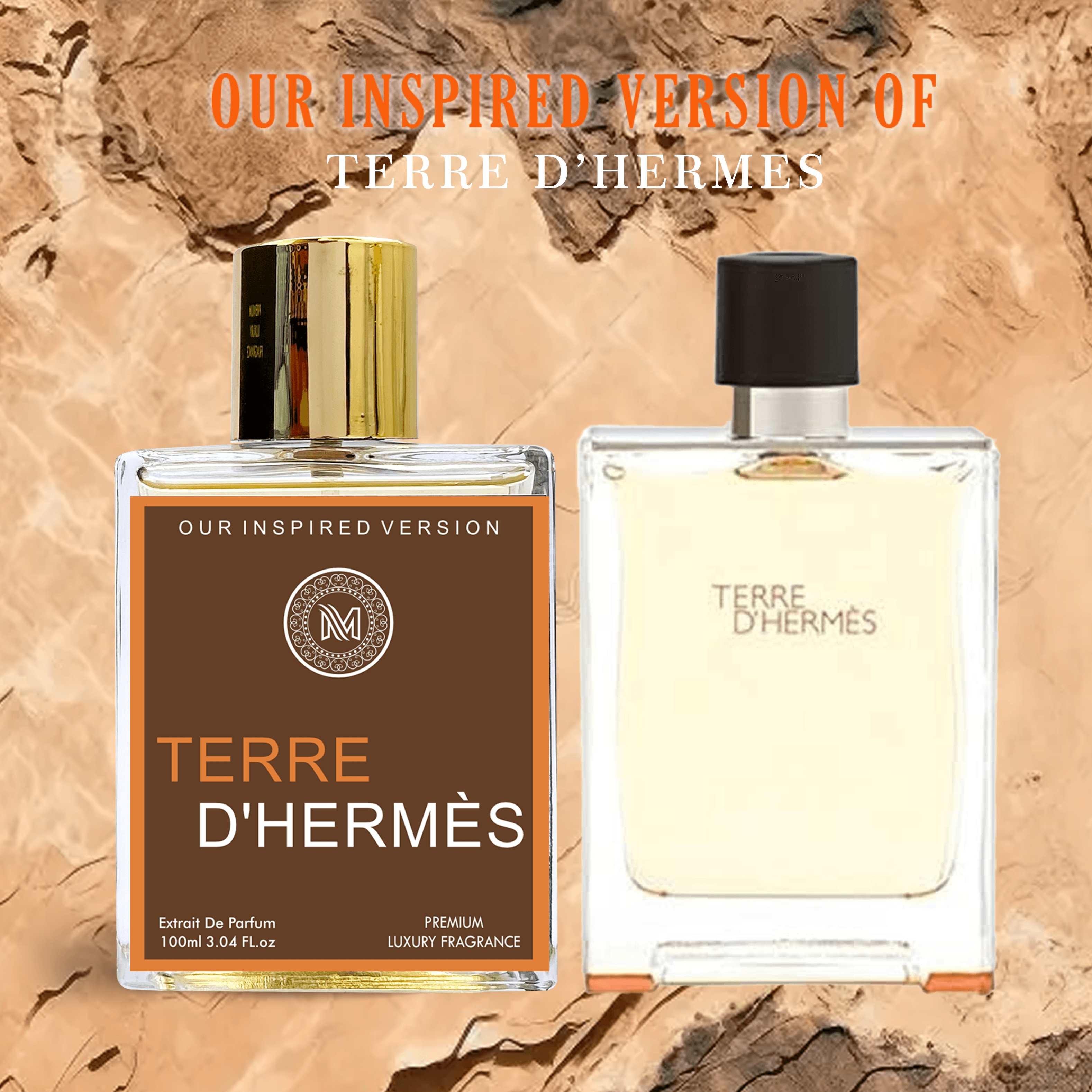 Terre D' Eau De Parfum Unisex | Long Lasting 100ml | Woody spicy fragrance | Earthy citrus | Vetiver and cedar notes | Bold and fresh aroma | Luxury unisex perfume | Iconic fragrance | Daily wear signature scent | Variants Available : 35 ml / 100 ml - Mahadi Perfumes