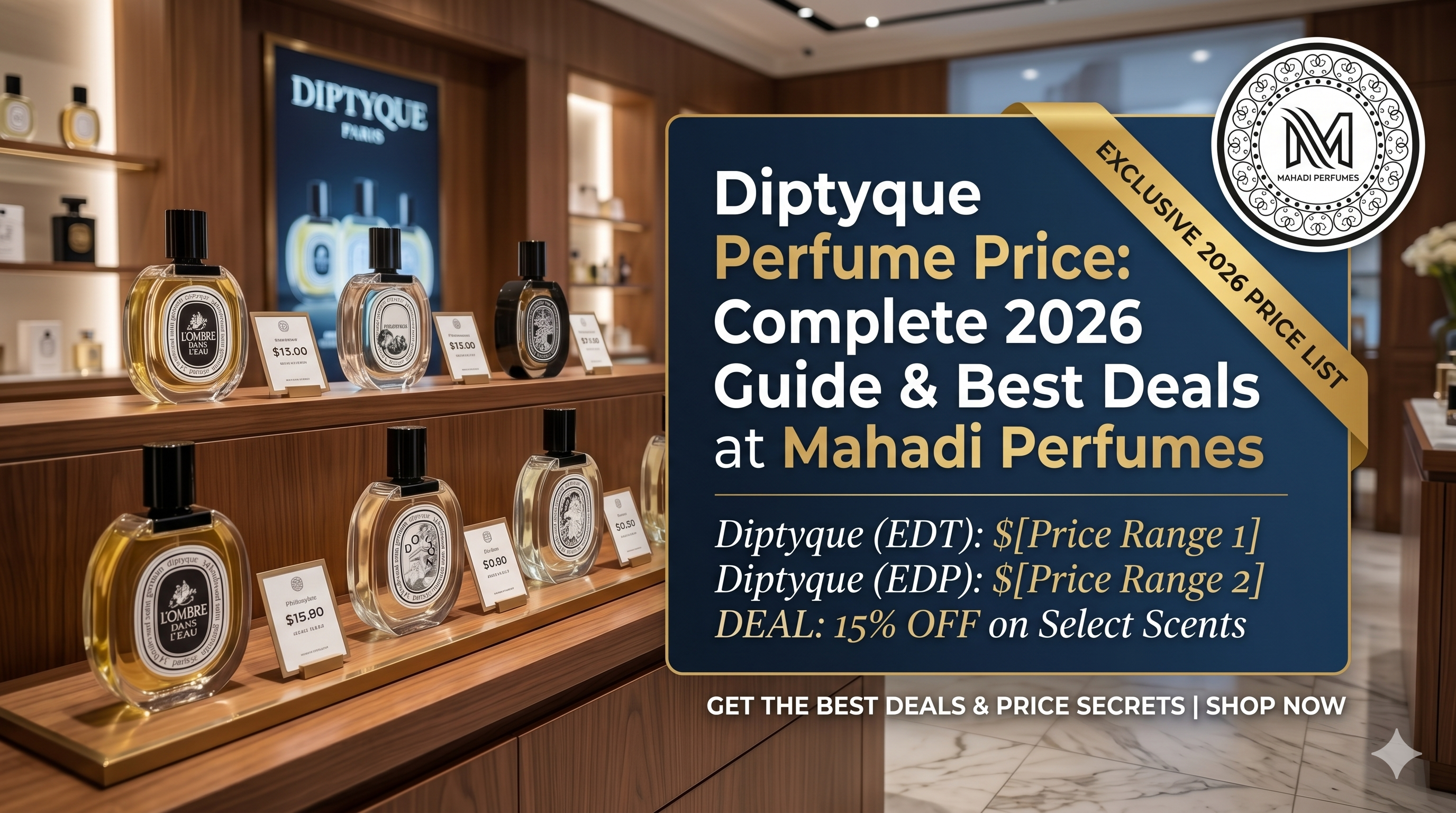 Diptyque Perfume Price: Complete 2026 Pricing Guide & Best Deals at Mahadi Perfumes