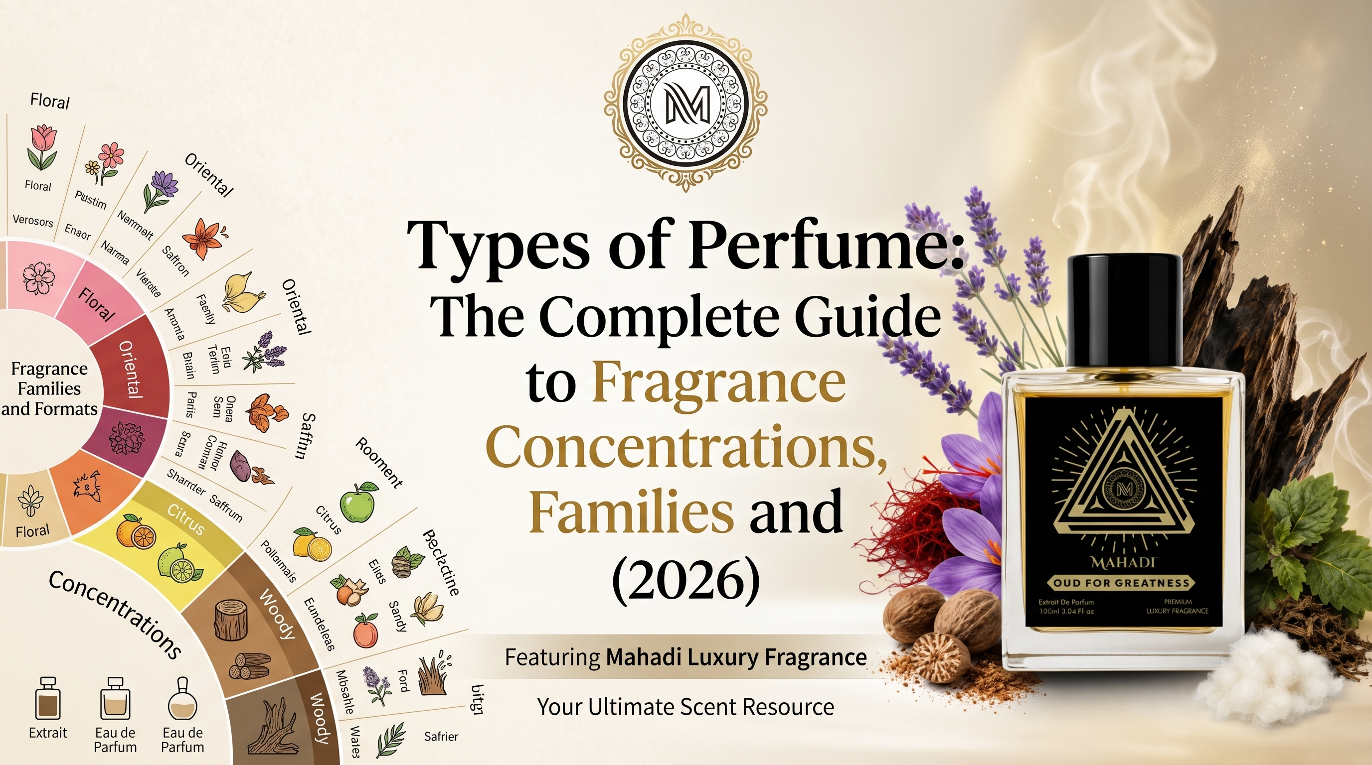 Types of Perfume: The Complete Guide to Fragrance Concentrations, Families and Formats (2026)