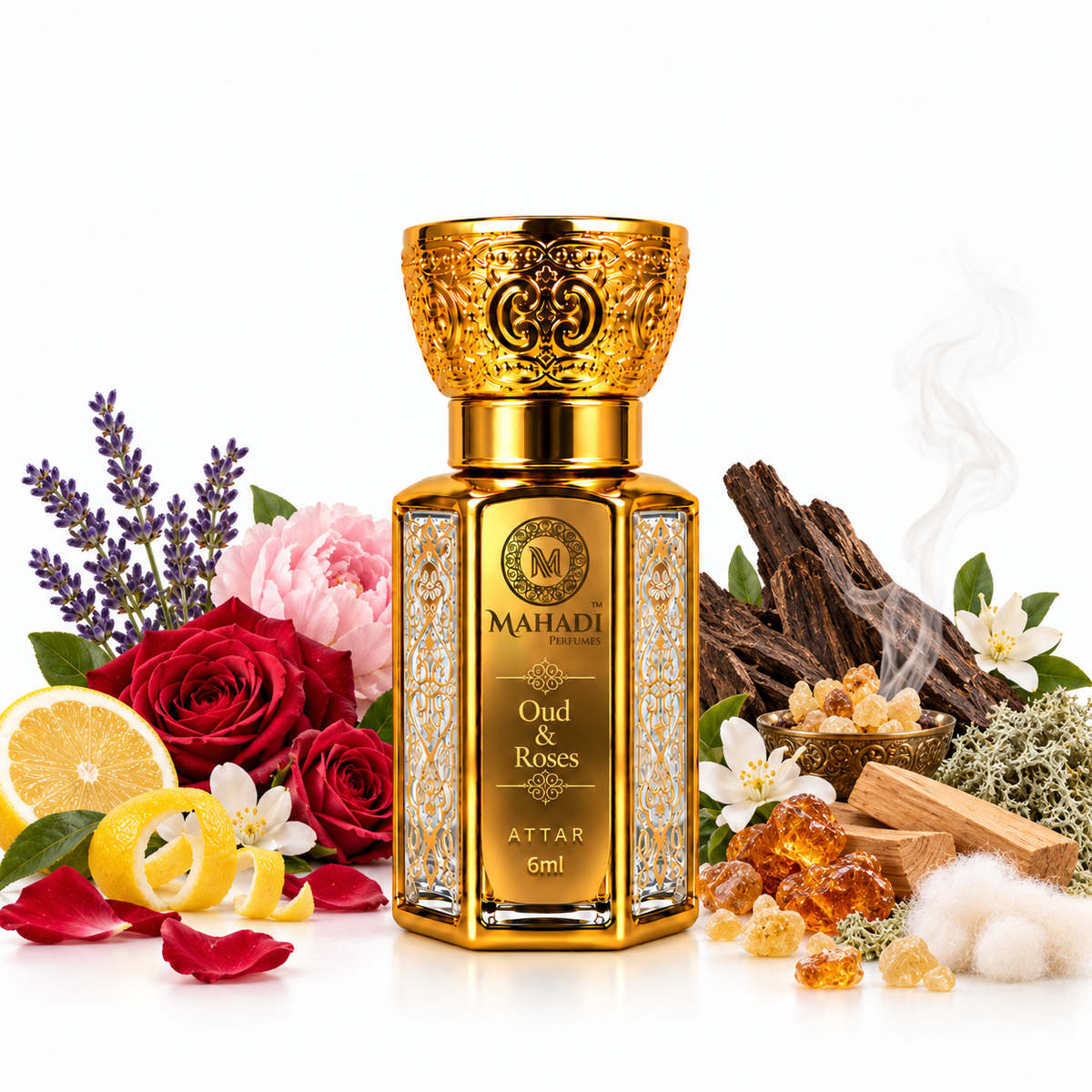 Oud & Roses Attar | Long-Lasting Unisex Fragrance