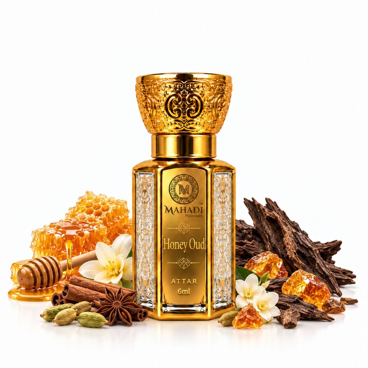 Honey Oud Attar for Men & Women | Long-Lasting Perfume Oil – 6ml