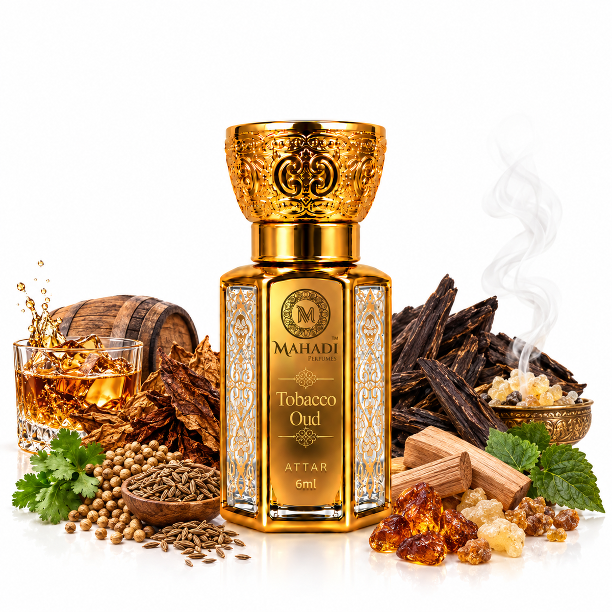 Tobacco Oud Attar 6ml | Long-Lasting Woody & Smoky Fragrance