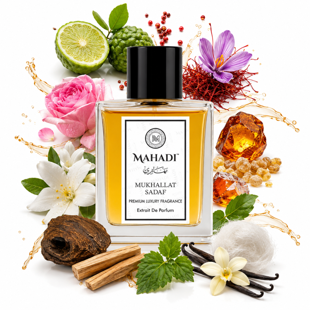 Mukhallat Sadaf Perfume | Premium Oud, Rose & Saffron EDP | Long Lasting Unisex Fragrance