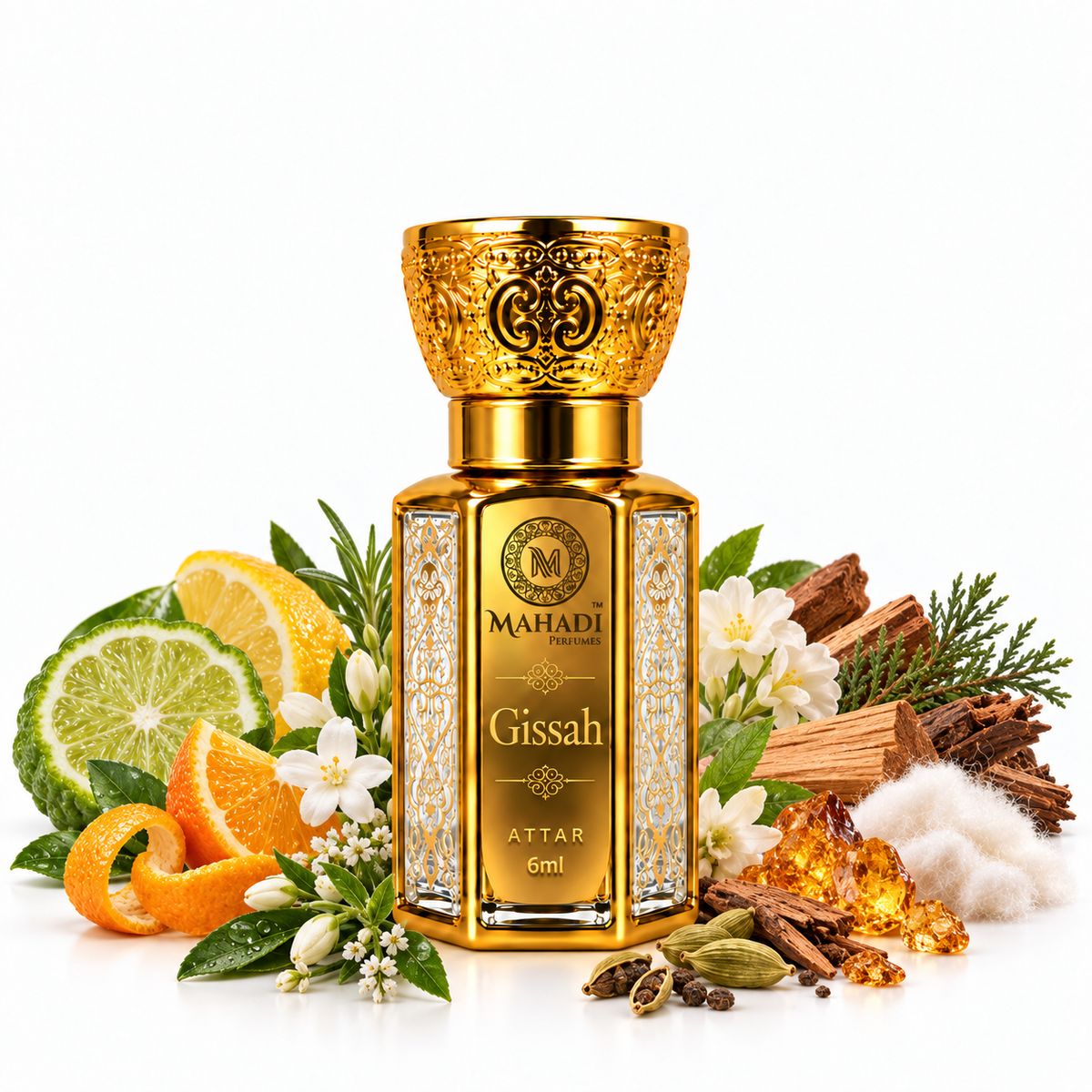 Gissah Attar 6ml | Long-Lasting Oriental Floral Woody Fragrance