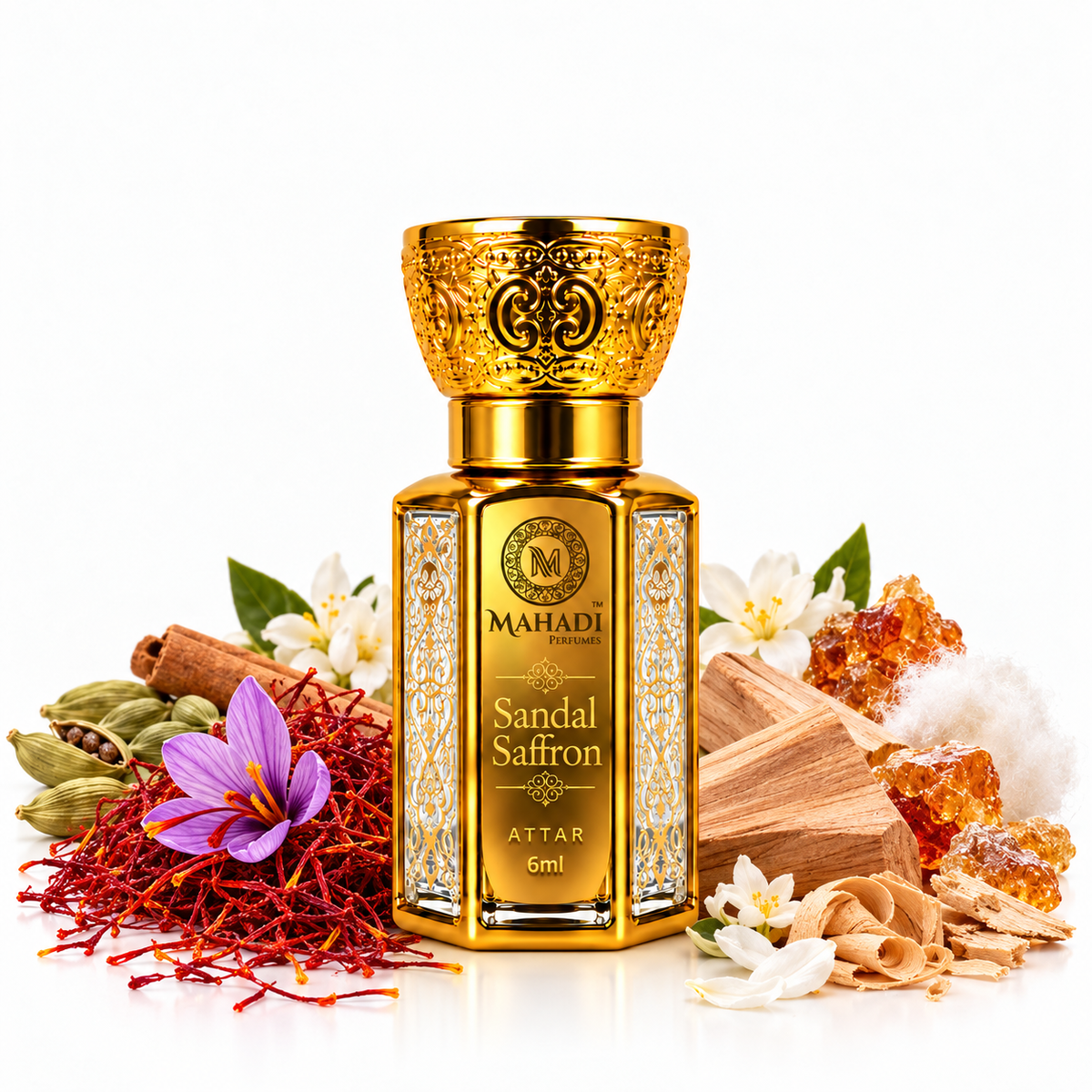 Sandal Saffron Attar 6ml | Woody & Spicy Unisex Fragrance