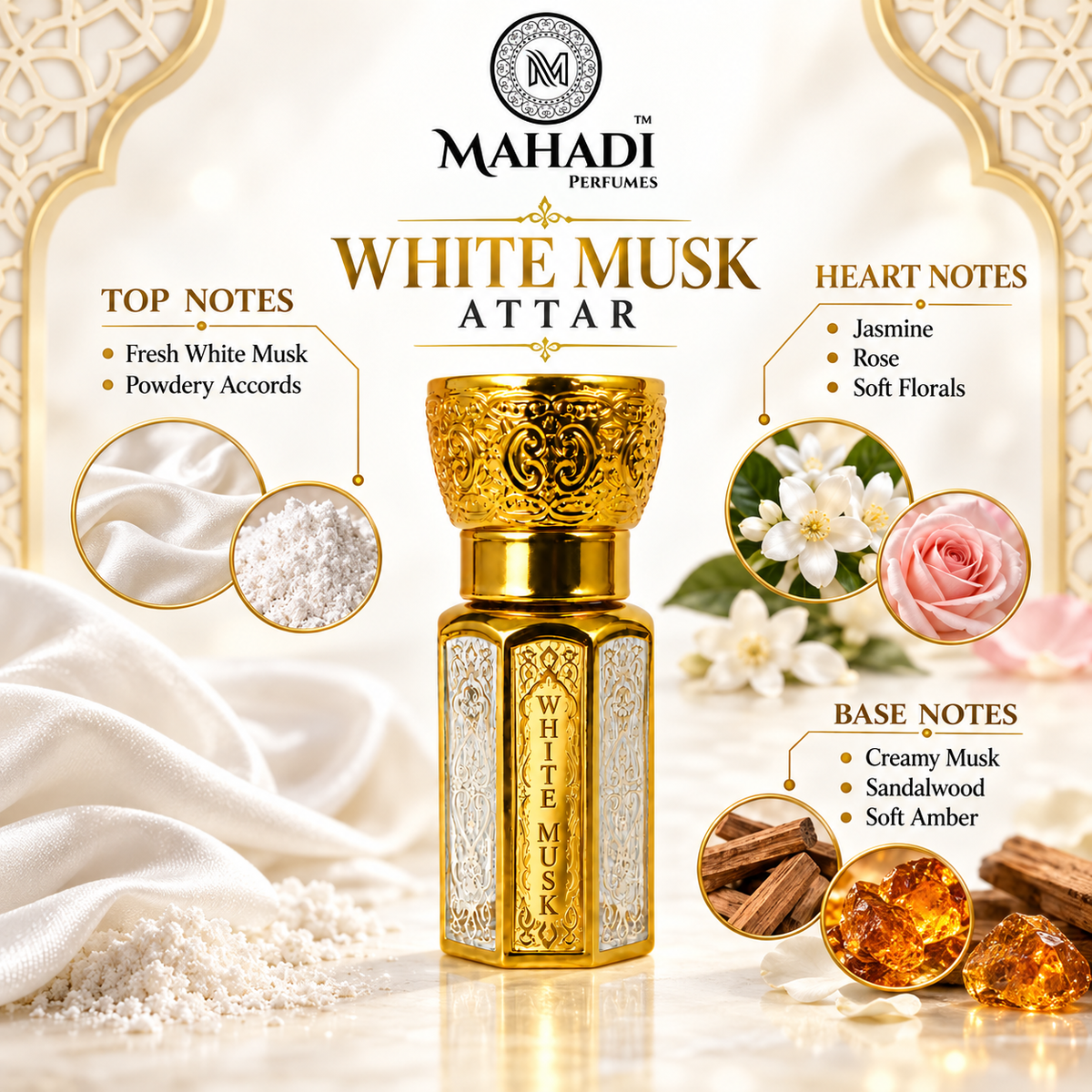 White Musk Attar | Long-Lasting Unisex Perfume Oil