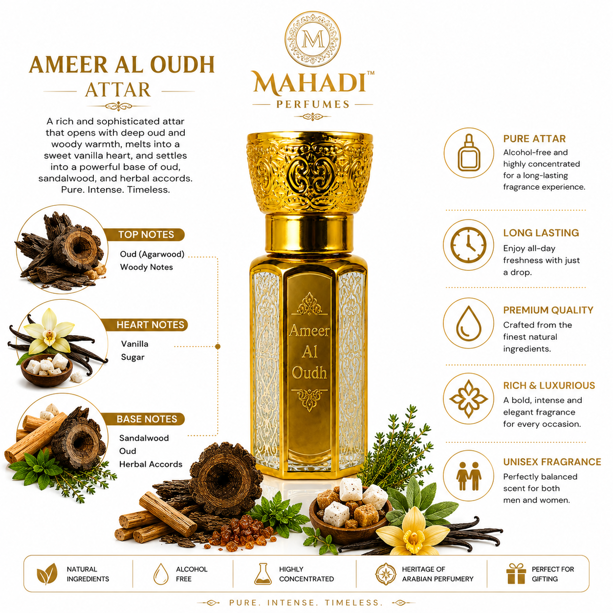Ameer Al Oudh Attar | Premium Long Lasting Unisex Oud Fragrance