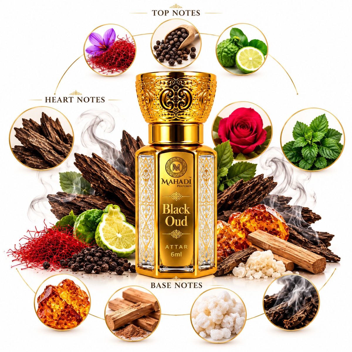 Black Oud Attar | Long Lasting Oud Perfume Oil for Men & Women