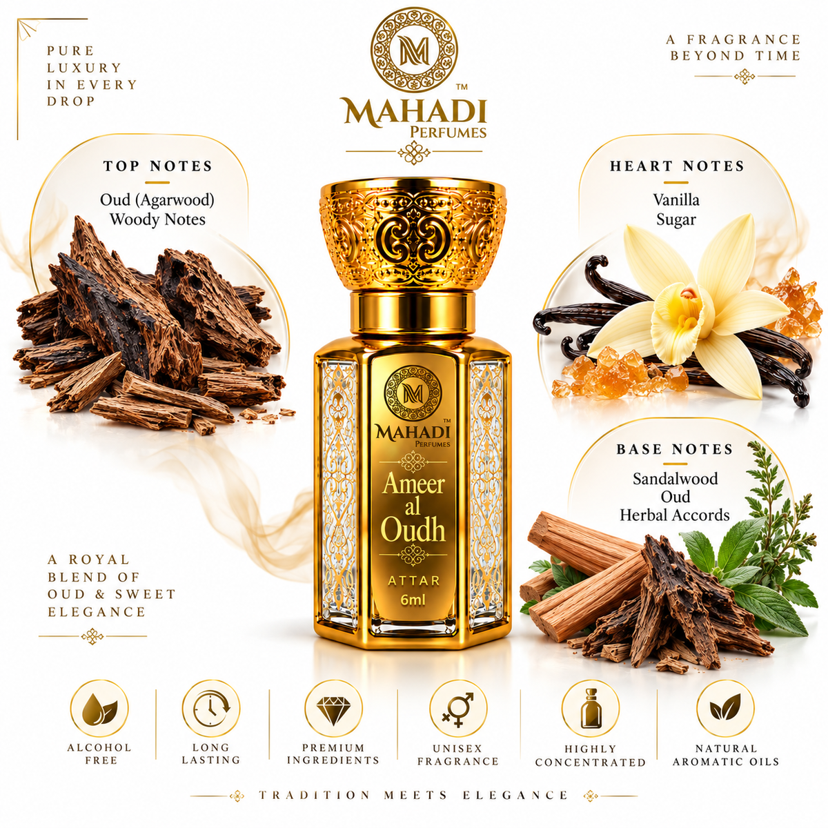 Ameer Al Oudh Attar | Premium Long Lasting Unisex Oud Fragrance