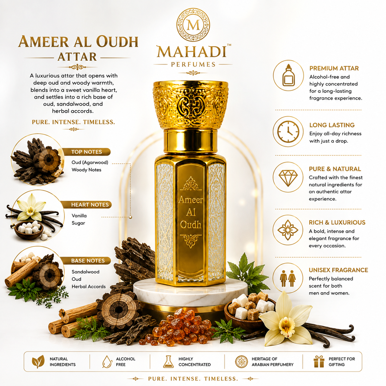 Ameer Al Oudh Attar | Premium Long Lasting Unisex Oud Fragrance