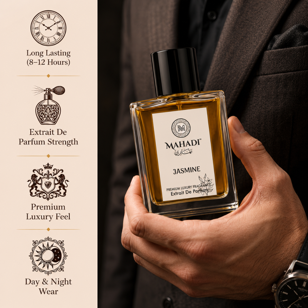 Jasmine Perfume | Extrait De Parfum | Floral Jasmine Fragrance | Long Lasting Unisex Perfume | Premium Arabian Inspired Scent