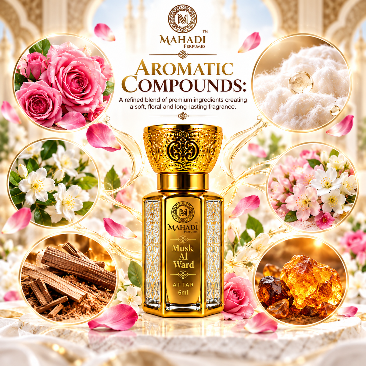 Musk Al Ward Attar | Rose & White Musk Perfume Oil