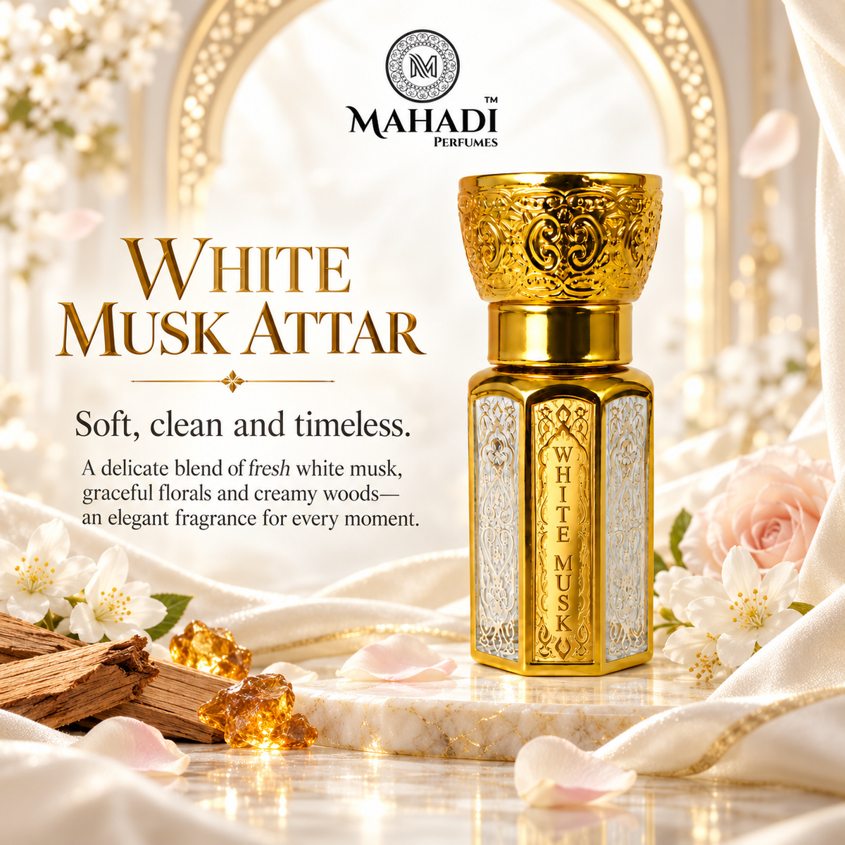 White Musk Attar | Long-Lasting Unisex Perfume Oil