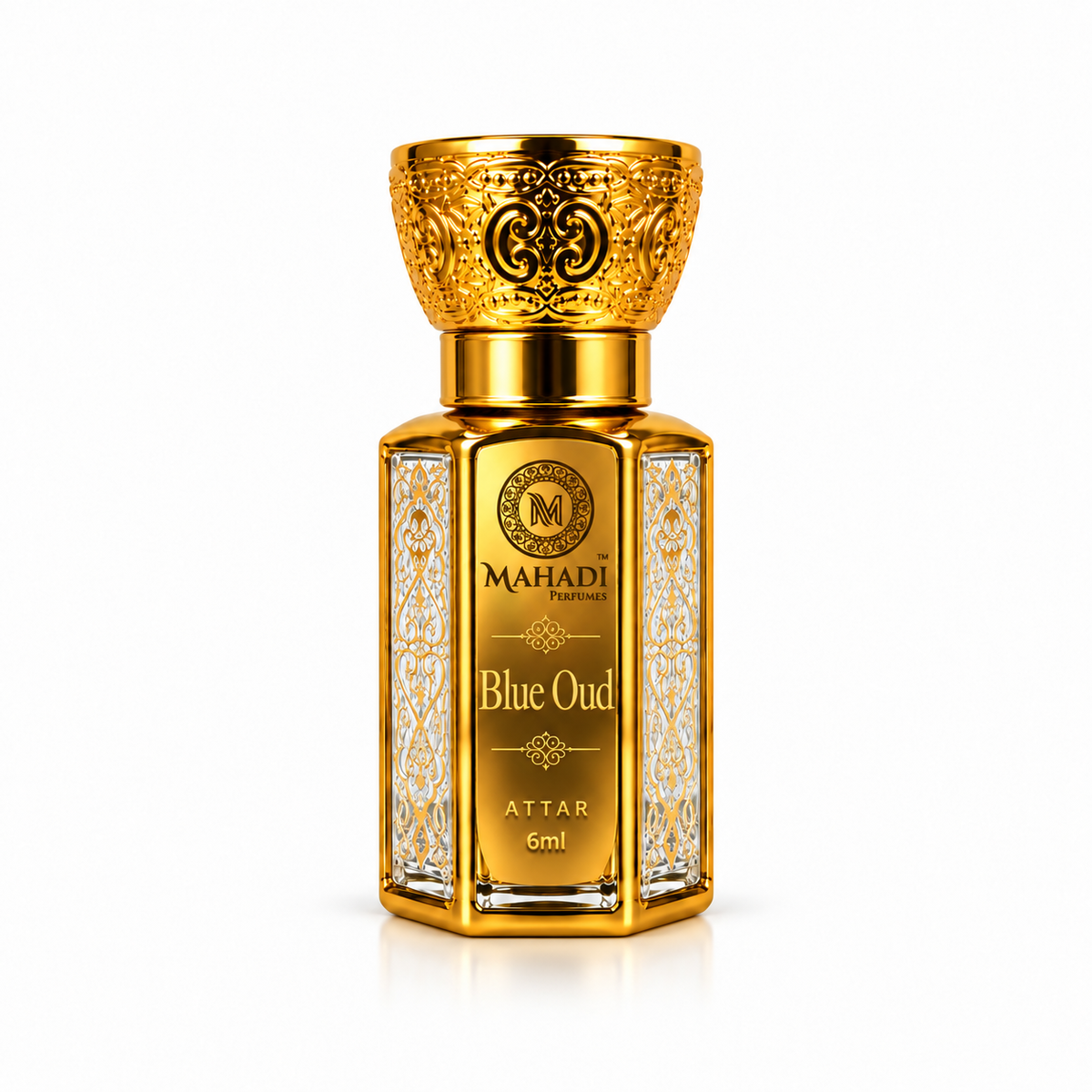 Blue Oud Arabic & French Blend | Non-Alcoholic Roll-on Fragrance Floral Attar (Agarwood, Rose, Sandalwood, Musk, Citrus)