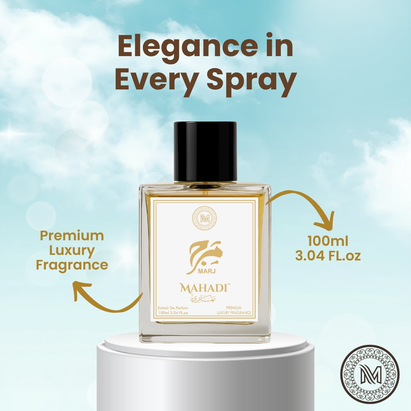 Marj Perfume Eau De Perfume | Premium Long Lasting Fragrance | Variants Available : 35 ml Spray / 100 ml Spray | Mahadi Perfumes