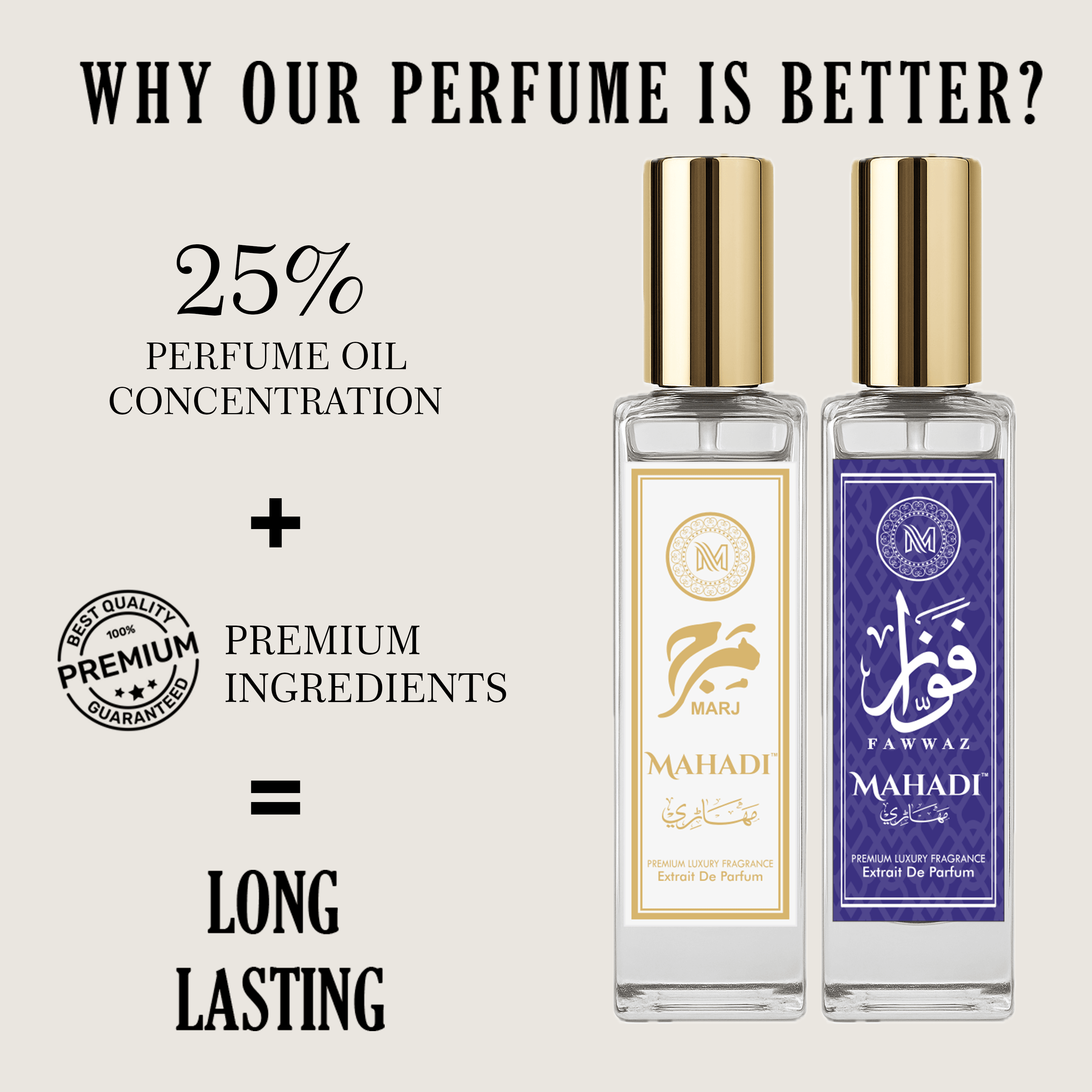 Luxury Perfume Gift Set For Unisex - 2 x 20ml Extrait De Parfum - 40 ml - Mahadi Perfumes
