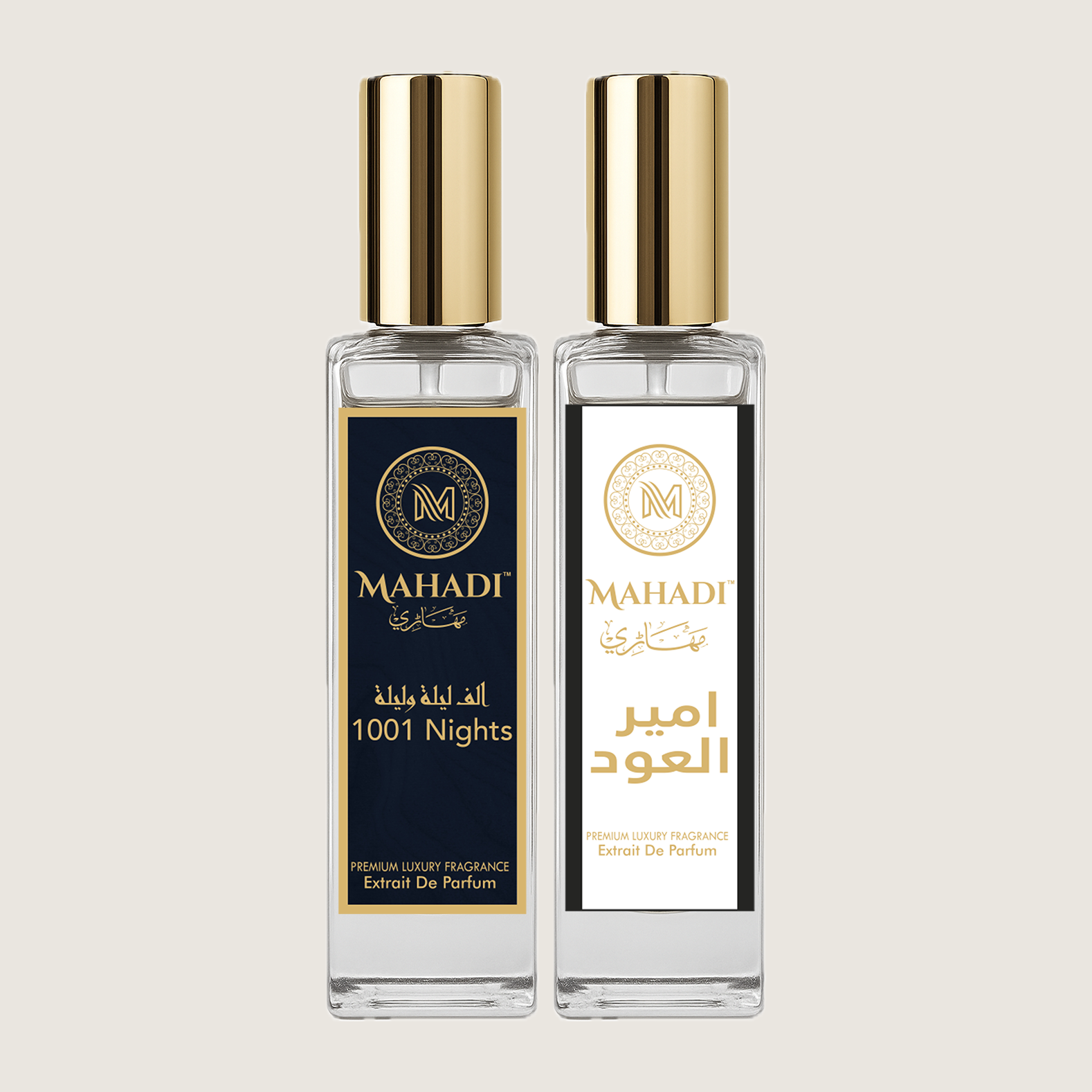 Luxury Perfume Gift Set 1001 Nights & Ameer Al Oud- 2 x 20ml Extrait De Parfum - 40 ml
