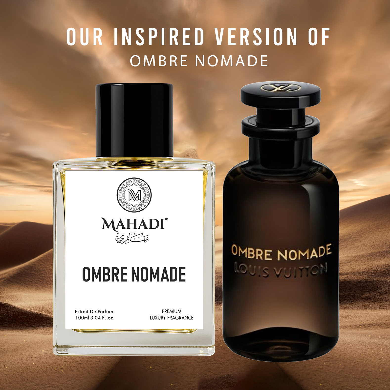Ombre Nomade Unisex Perfume EDP Spray for Men & Women | Amber Oud Smoky Leather Fragrance Accords | Luxury Gift for Him / Her | Variants Available: 35 ml  / 100 ml  | Mahadi Perfumes