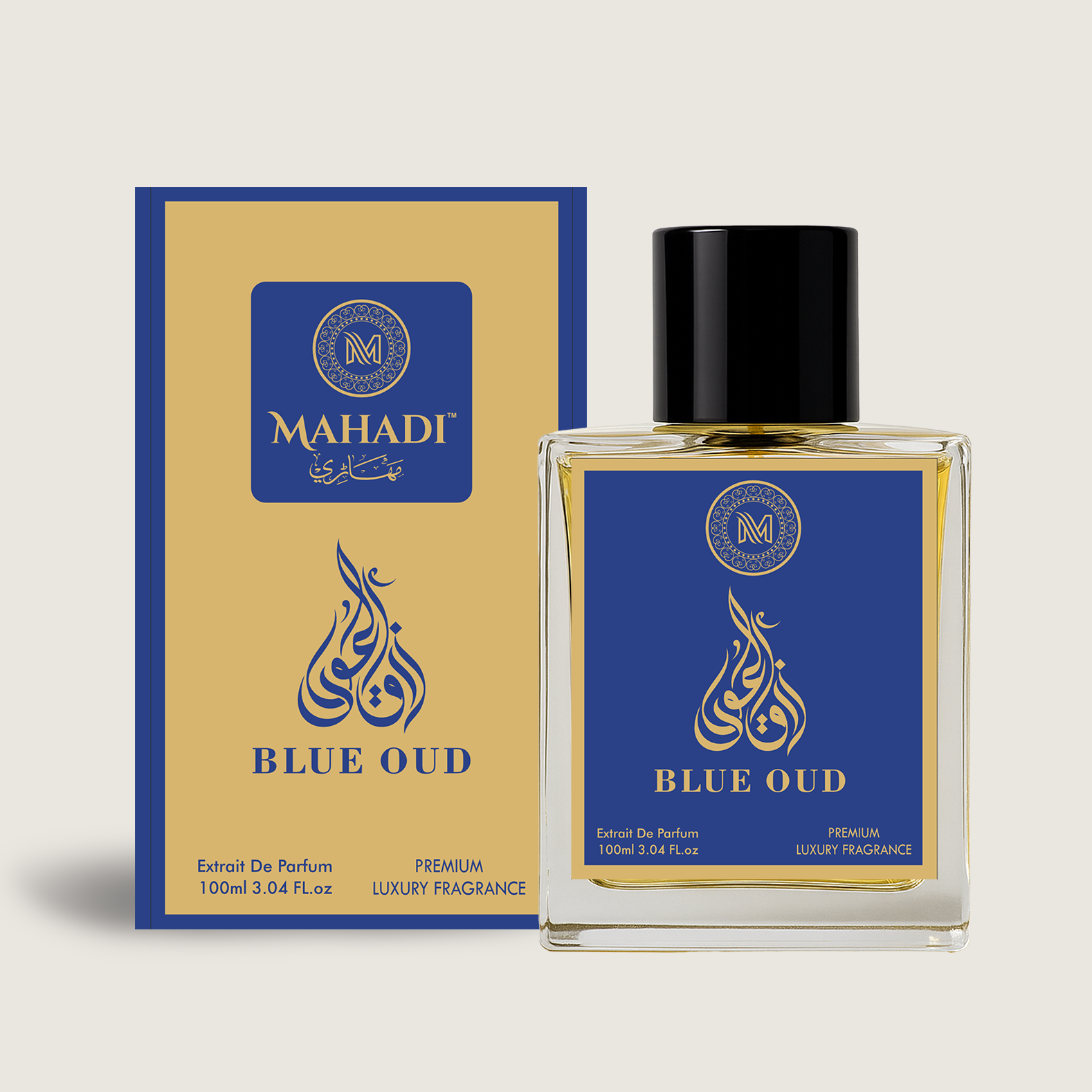 Blue Oud Eau De Parfum Unisex | Premium Luxury Fragrance | Mahadi Perfumes | Variants Available : 35 ml / 100 ml