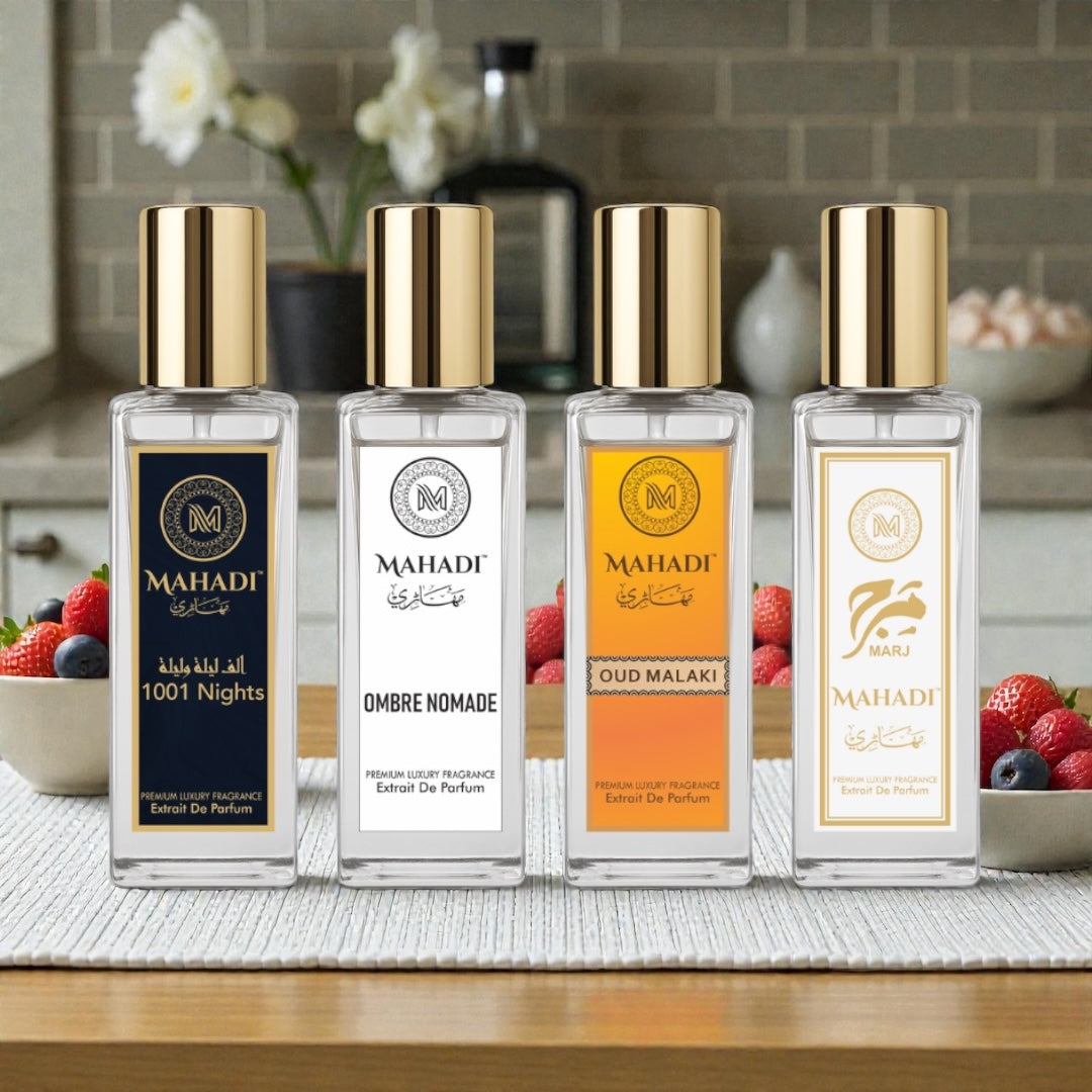 Luxury Perfume Gift Set | Pack Of 4 |1001 Nights|Ombre Nomade|Oud Malaki| Marj- 4 x 20ml