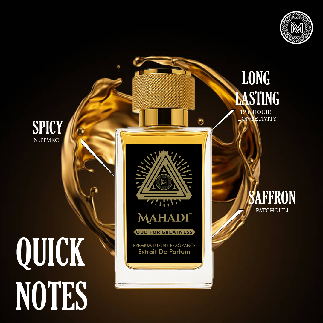 Oud for Greatness Eau de Parfum | Best oud perfumes for men/women | Natural Oud Wood | Long-Lasting | Variants Available : 35 ml / 100 ml