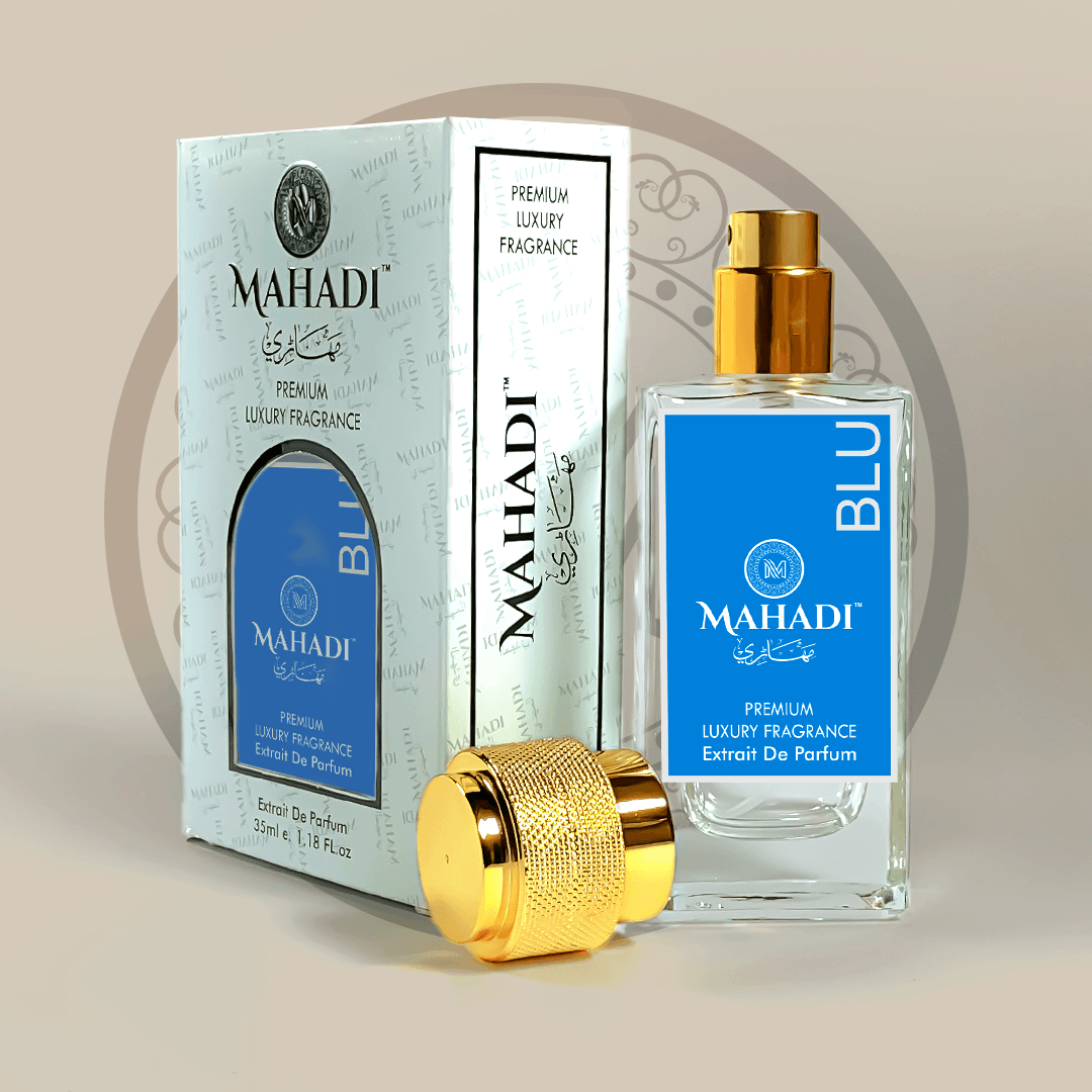 Blu | Eau de Parfum | Concentration for lasting performance | Perfect for daytime and casual wear | Affordable luxury with quality ingredients | Variants Available : 35ml Spray - Mahadi Perfumes