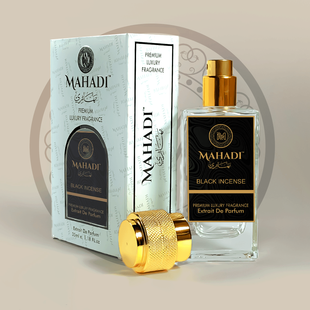 Black Incense Eau de Parfum– 35ml | Unisex Oriental Floral Woody Fragrance - Mahadi Perfumes
