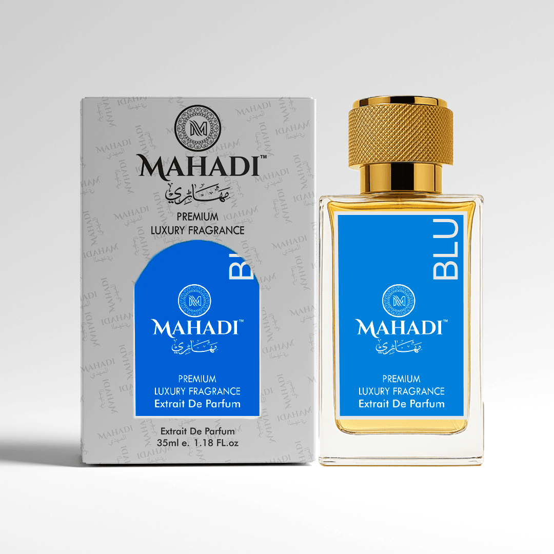 Blu | Eau de Parfum | Concentration for lasting performance | Perfect for daytime and casual wear | Affordable luxury with quality ingredients | Variants Available : 35ml Spray - Mahadi Perfumes