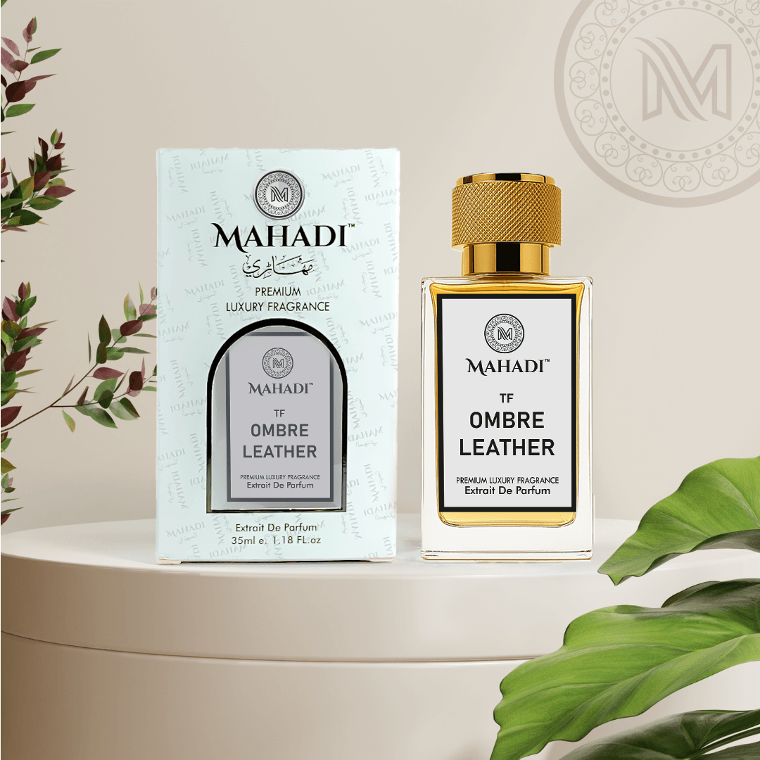 Ombré Leather Unisex Perfume EDP Spray for Men & Women | Leather Animalic Earthy Fragrance Accords | Luxury Gift for Him / Her | Variants Available : 35 ml / 100 ml - Mahadi Perfumes