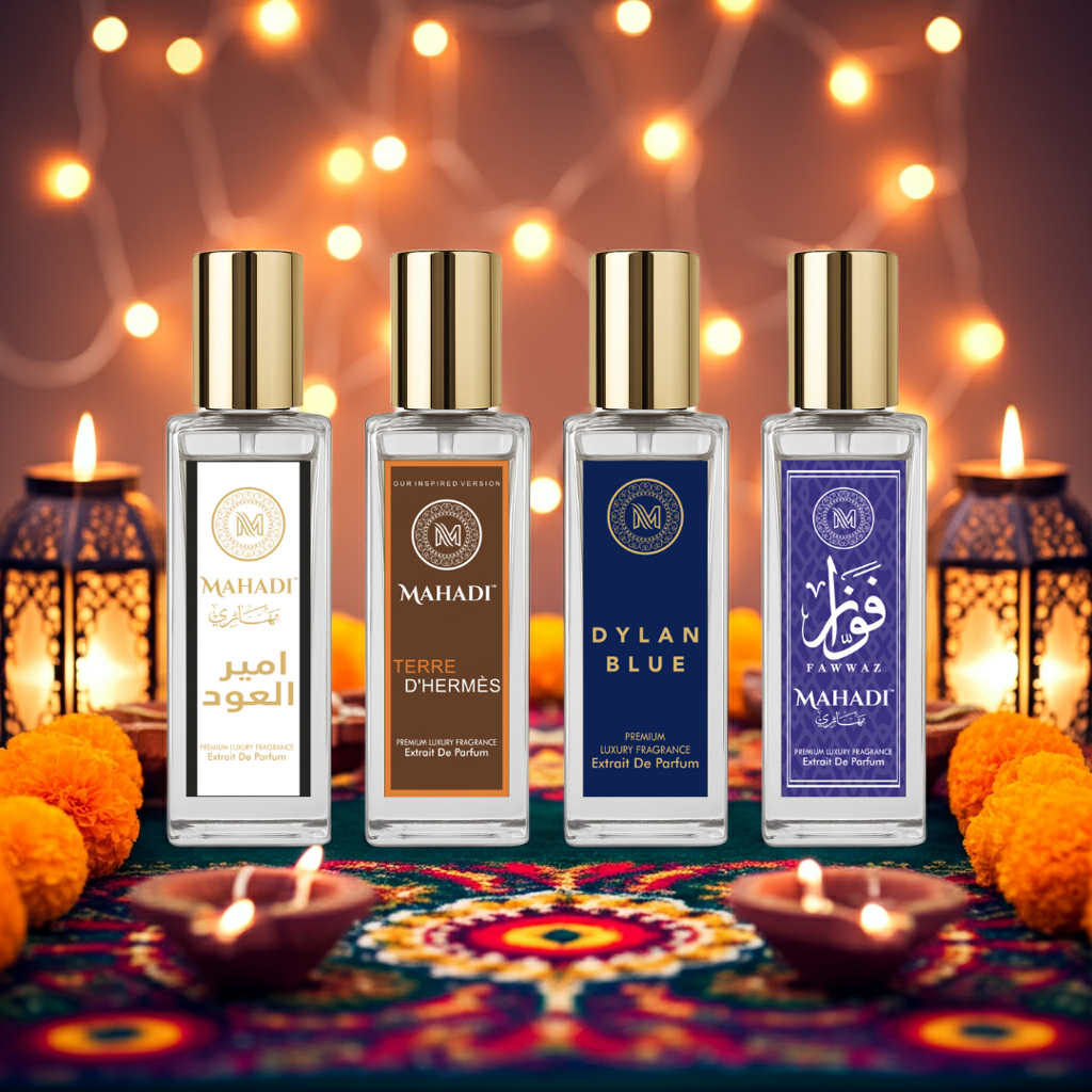 Luxury Perfume Gift Set | Pack Of 4 |Ameer Al Oud|Terre D'|Dylan Blue| Fawwaz - 4 x 20ml